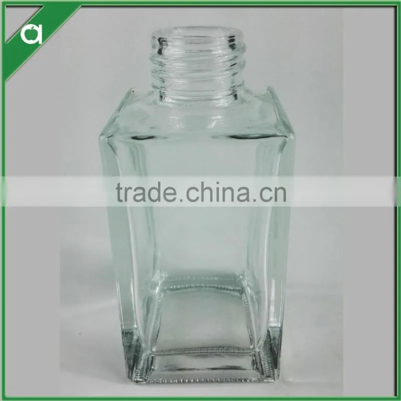 square glass bottle for 100ml reed diffuser with aluminium crown cap