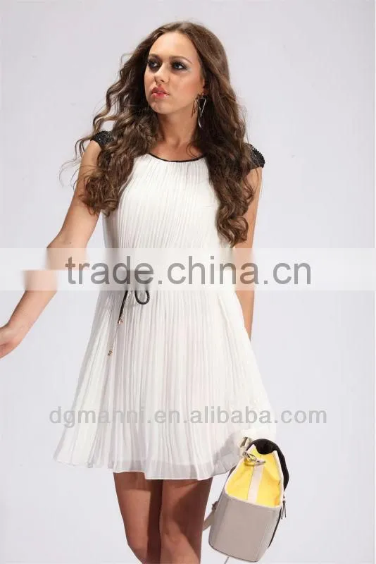 white dress ruffle dress real sample shoulder fashion evening dresses 2013