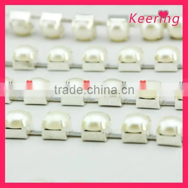 Keering white pearl cup chain in the bulk WRC-001