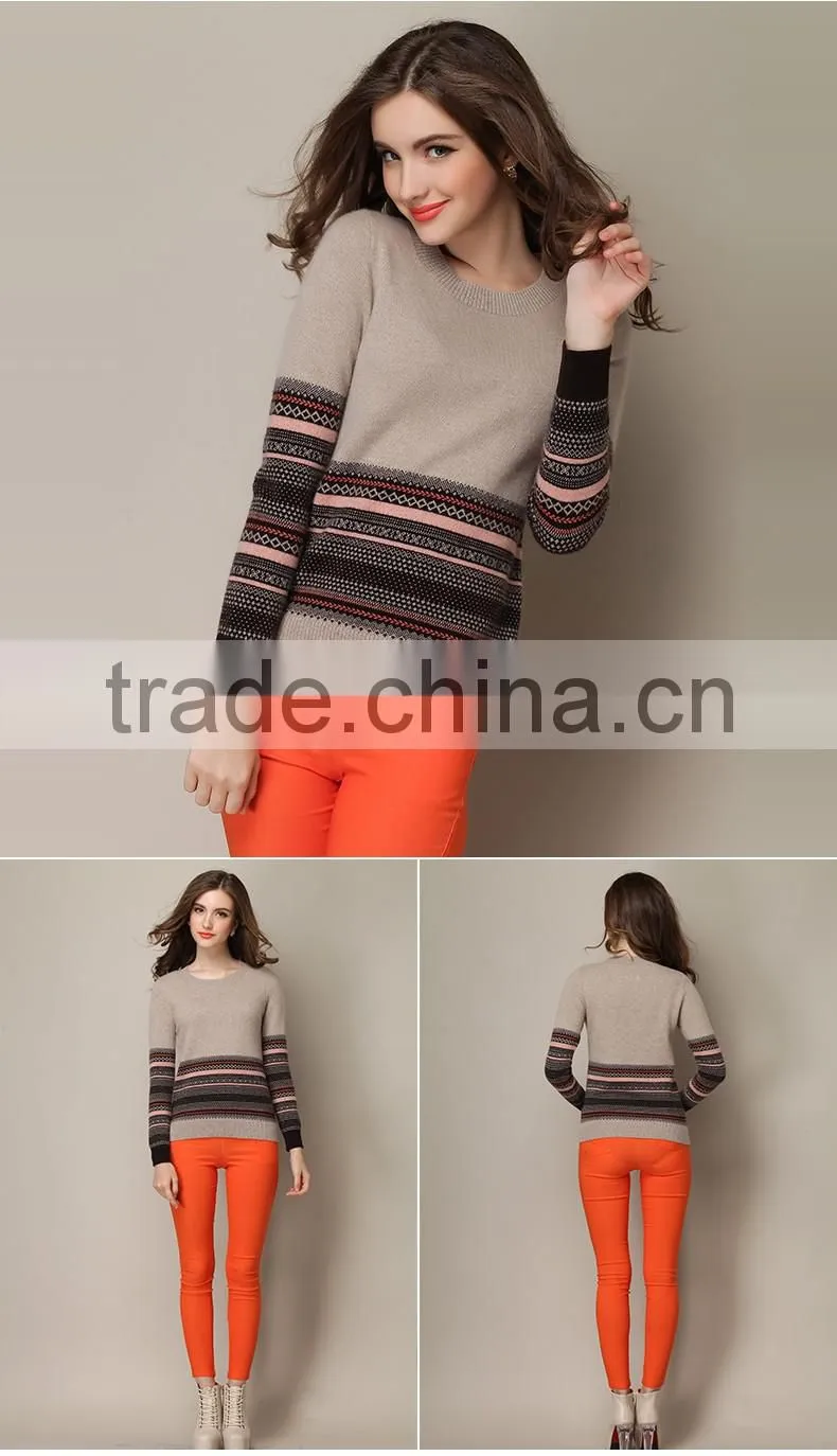 latest sweater designs for girls 100% cashmere wool womens sweater