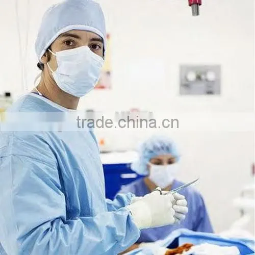 Standard SMS knit cuff Surgical gowns are made from 5-layer polypropylene materials