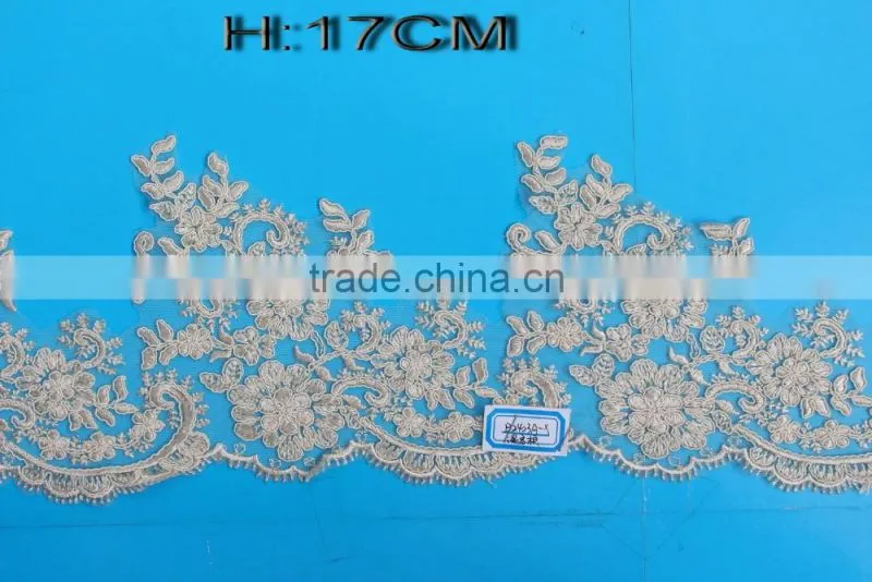 2017 colorful Embroidery Lace Trims Lace Appliques Patches Wedding Dress Decor Supply