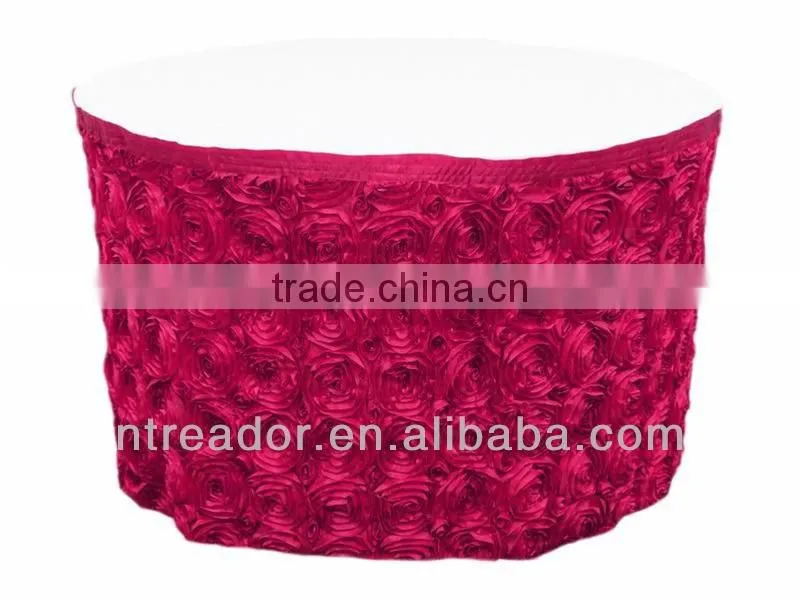 round rosette table skirts for sale