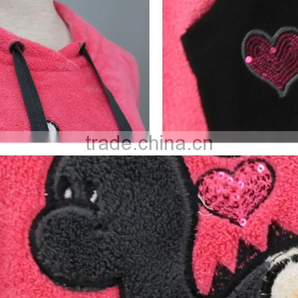 top quality made in coral velet winter cute ladies night plus size sleeping wear