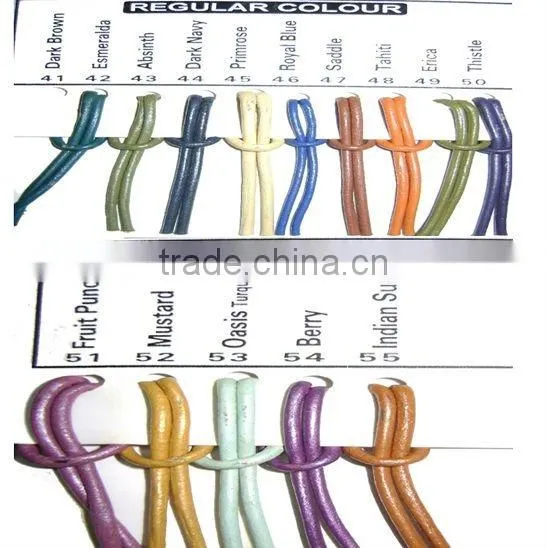 Round leather string