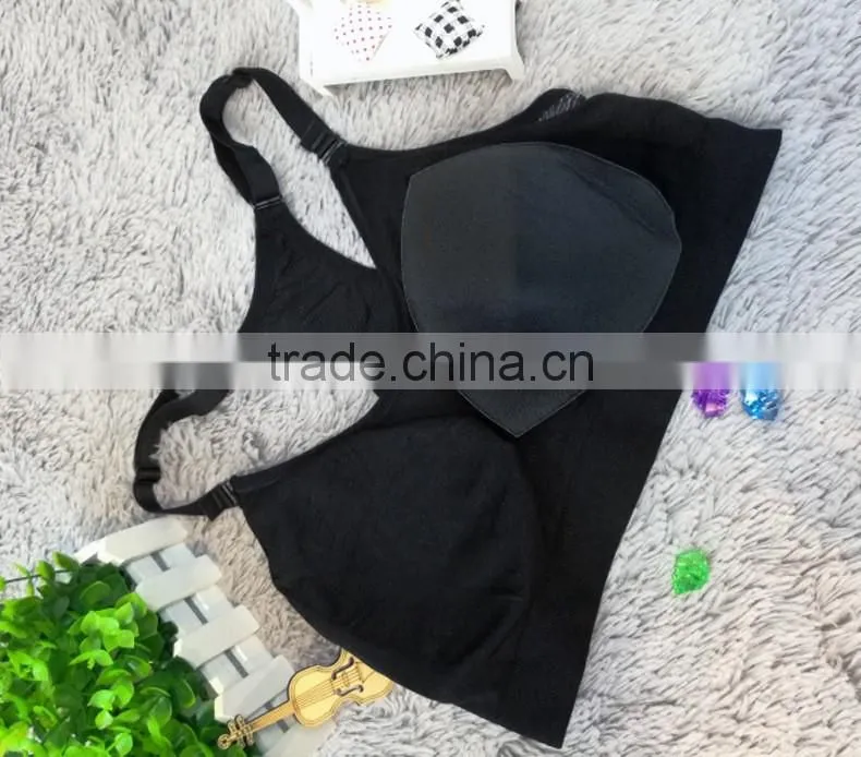 Satin Styling Sexy Women Fitness Gym Running Sports Bra Top