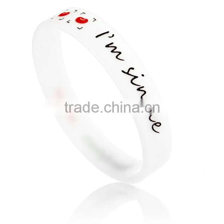 popular high quality custom printing silicone snap band