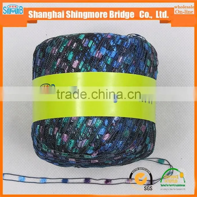 good quality nylon polyester blended ladder yarn fancy yarn for hand knitting with low price