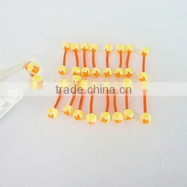 hot printed windmill acrylic ball EBA shaft flexible tongue piercing body jewelry