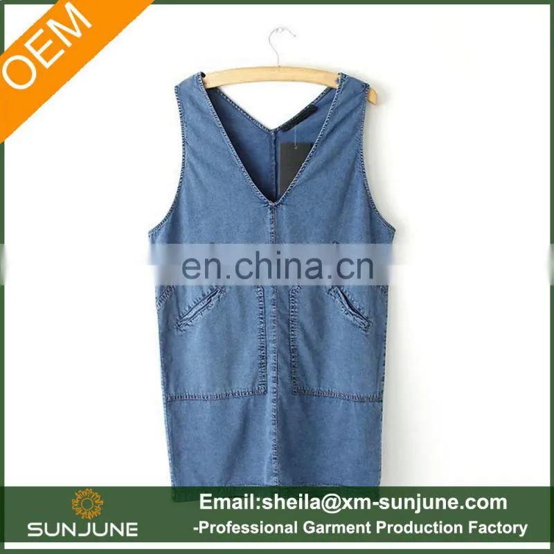 Female long striped denim coat women coat