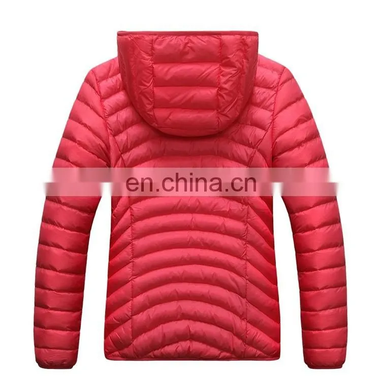Pure color and anti-scrape thin down jacket padded coat for men and women
