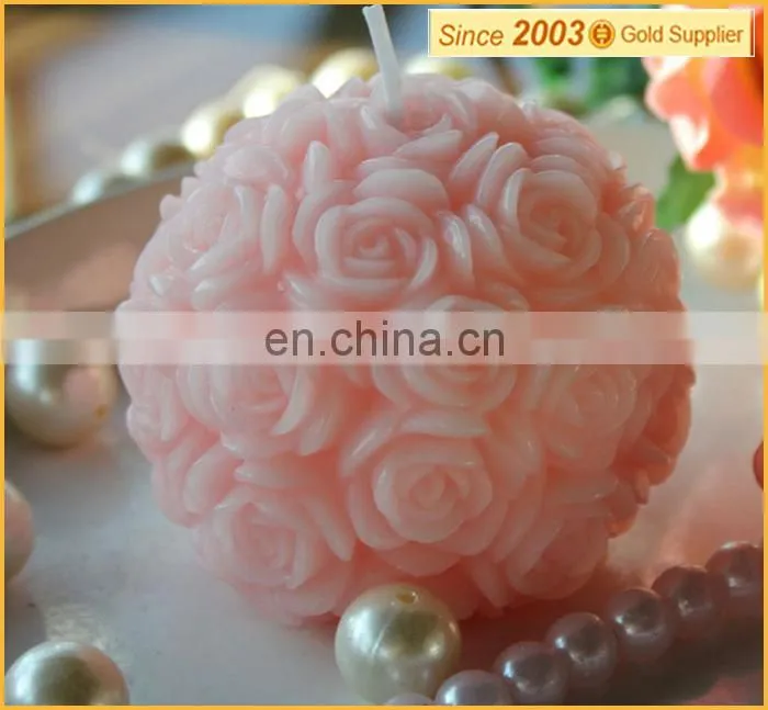2015 Handmade new design rose flower shape candle