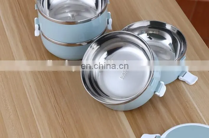 Best Sell 3 Layer Round Shape Stainless Steel Lunch Box