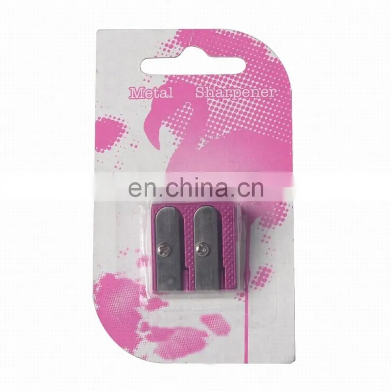 office stationery colorful double blade pencil sharpener