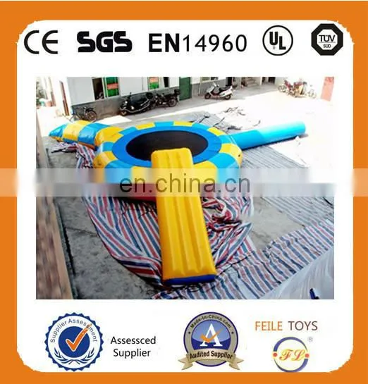 2015 hot selling inflatable water game ,inflatable trampoline,floating water games