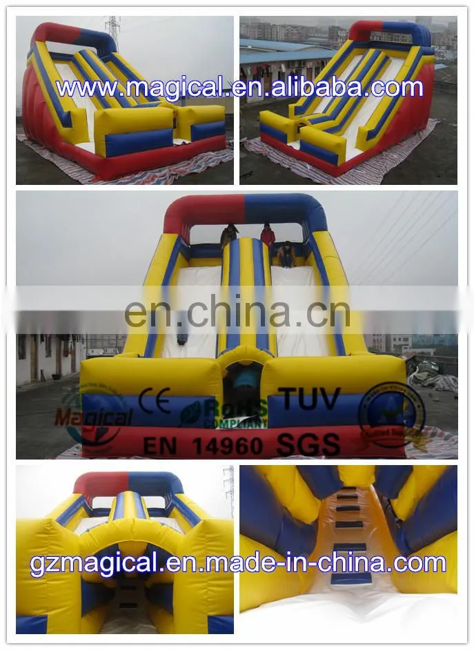 inflatable dry double lane stair slide for sale