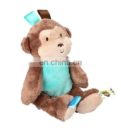 2016 best baby gift soft velboa monkey toy for touching pratice