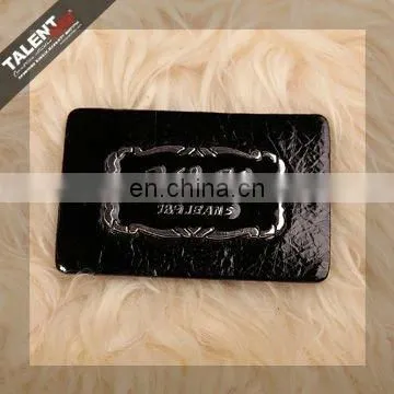 custom die-casting metal brand logo back leather label patch for jeans