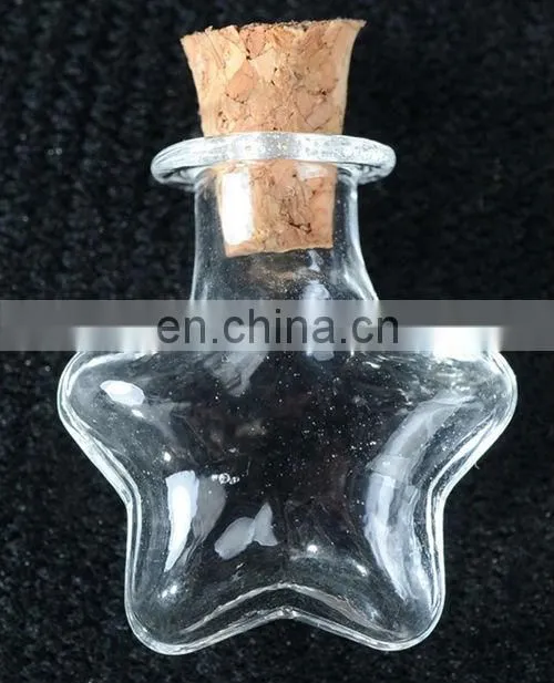 2ml five point star perfume glass bottle with cork