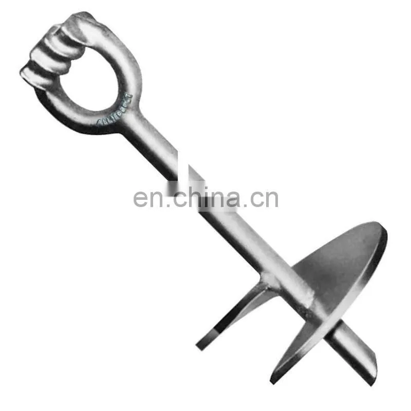 HDG forged mild steel No Wrench helix screw anchor rod