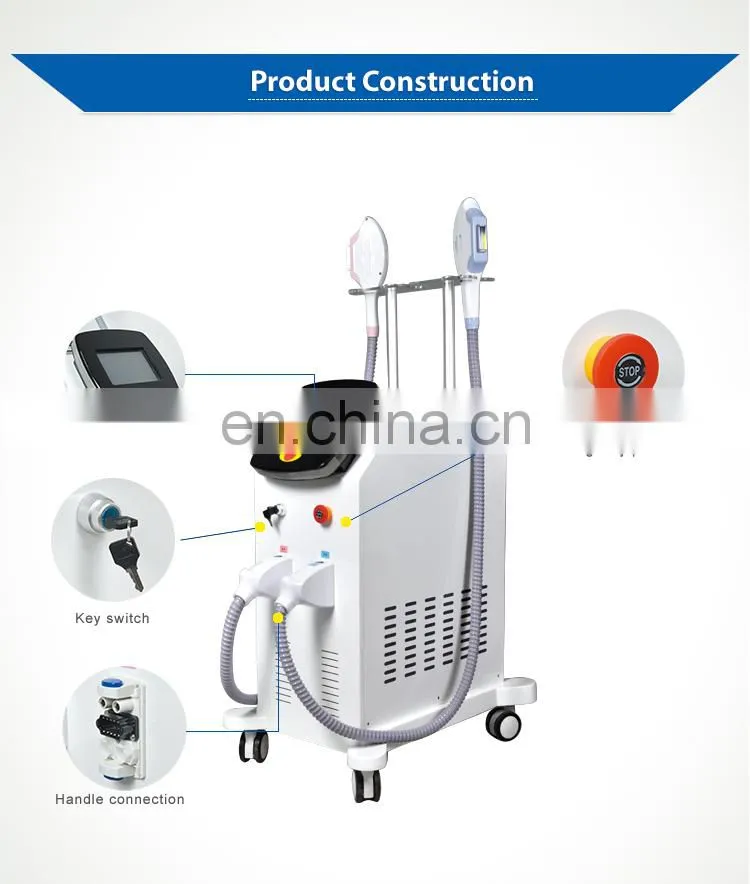 Double handle IPL OPT Rf Laser Hair Removal Depilatory Instrument Skin Rejuvenation Acne Removal Beauty Machine