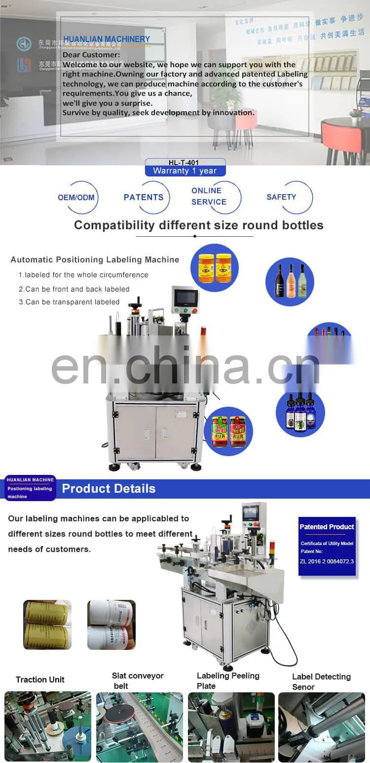 Automatic Round Water Bottle Labeling Machine for PE PVC Labels