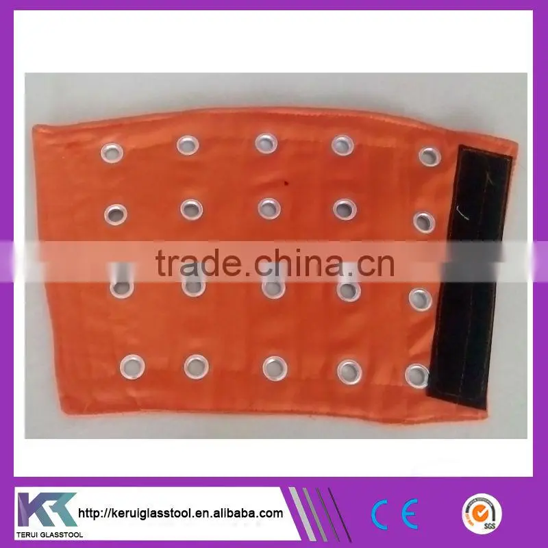 Knitting fabric orange color chemical protective wrist with copper sheet (V048)