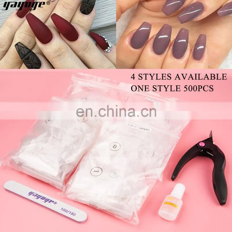 Nail Art Accessary Press On Children Nail Tips Half Cover Kit