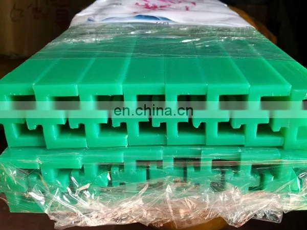 Green ultra slider plastic guide rails, UHMW-PE guide track