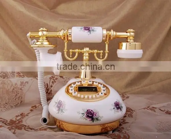 China rose beautiful antique telephone