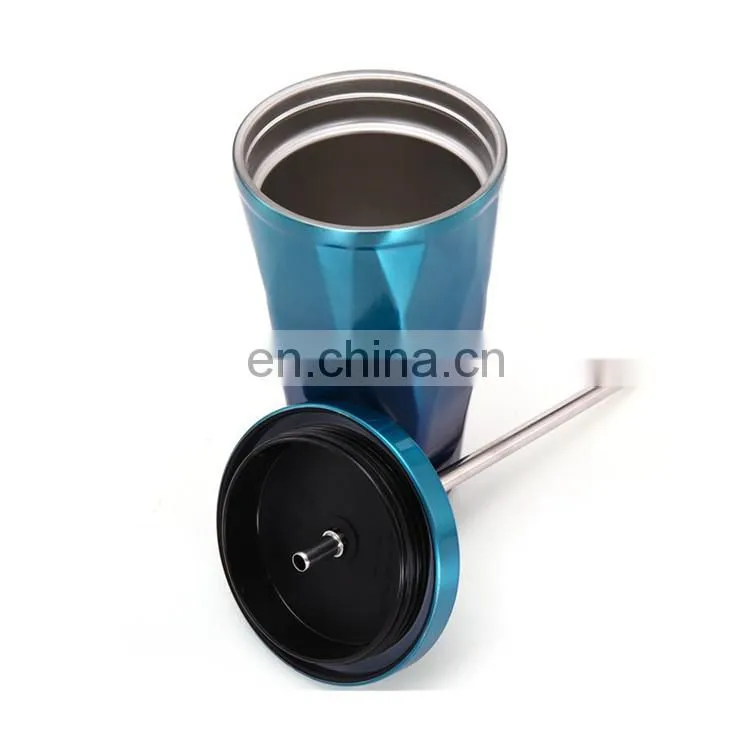 Customized Stainless Steel 17OZ Coffee Mug Tumbler Cups With Straw And Lid For Bulk Purchase