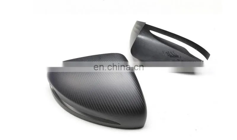 Matt black dry carbon fiber mirror cover for Mercedes GLC class W253 S class W222 C class W205 E class W213 W238