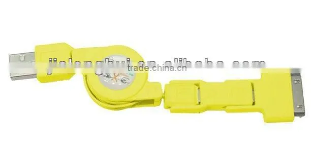 Universal usb retractable data cable 3in1 for iphone/nokia/samsung