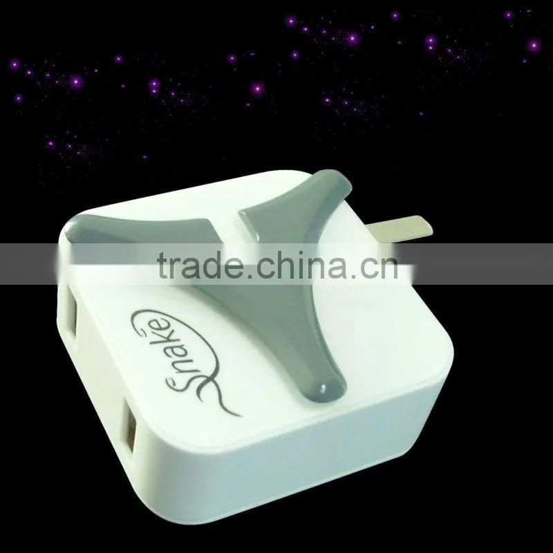 Snake Year New Arrival 2100mah,2 USB Ports wall charger