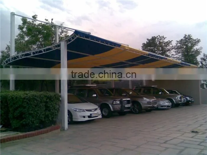 Hot sale steel structure design for car parking canopy