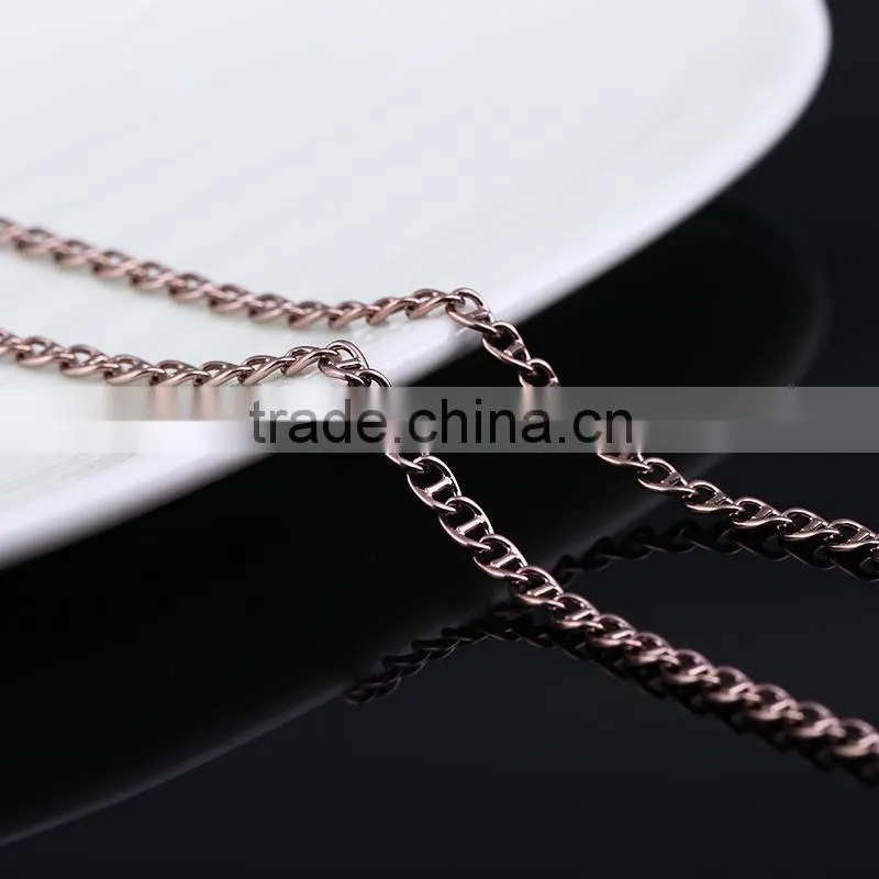 2015 new model jewelry chain decorative chain coffee gold plated chain necklace