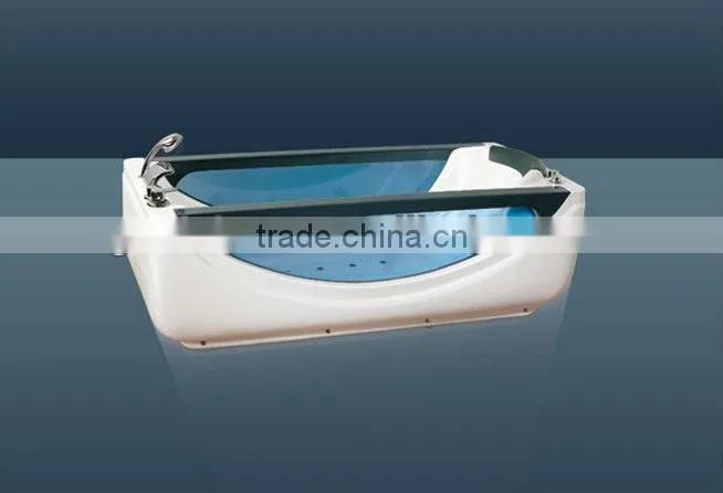 acrylic bathtub with glass
