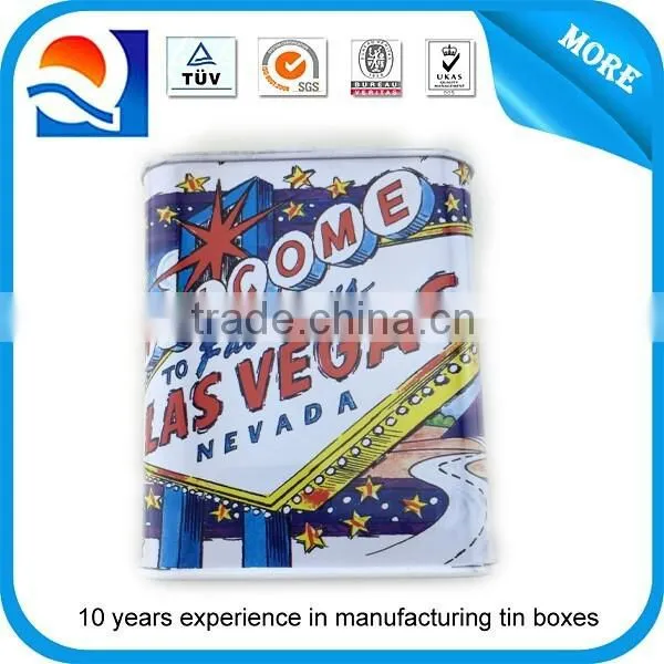 Cheap storage square tin coin bank