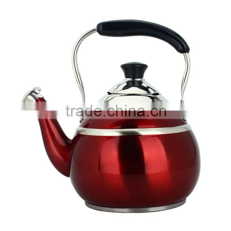 Mouth Whistle Process Iranian Samovar Stainless Steel Red Whistling Tea Kettles