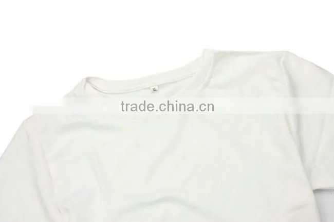 comfortable custom sublimation white blank inner cotton outer polyester diy t-shirts
