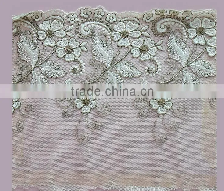 2015 new design polyester embroidery lace/lace fabric/swiss lace wholesale