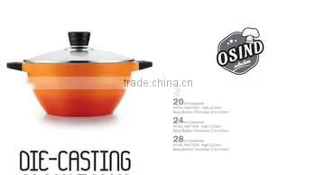 20cm Aluminium Ceramic Casserole dish with lid
