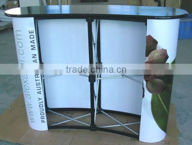 2*2 poratable curved pop up counter