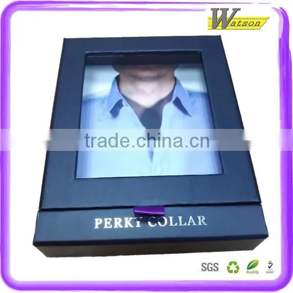 High Quality Hand-made Cardboard Clothing Gift Box With Ribbon And Window