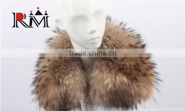 natural color raccoon collar for jacket raccoon fur stripes