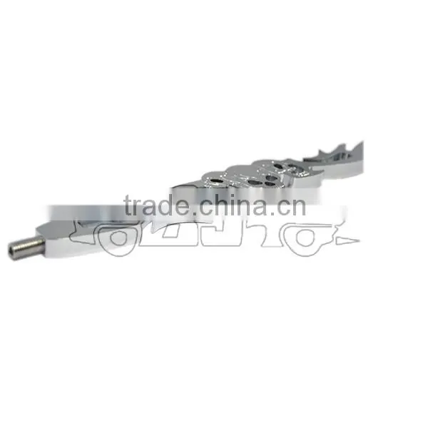 BJ-SL288-02 High quality Chrome Three Centered Skulls 10.25'' shift linkages