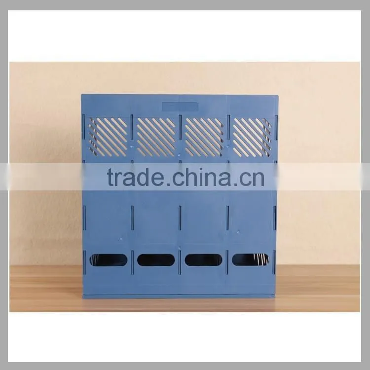 Hot sale office stationery desktop magazines rack with 4 compartments