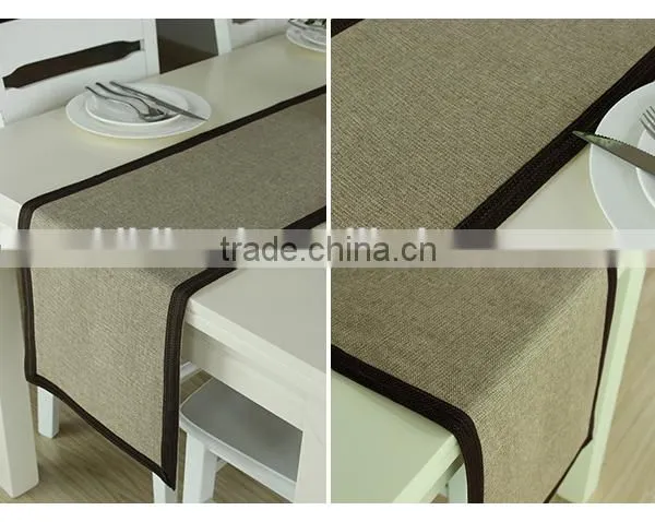 Grey Color Woven Solid Table Runner/Handmade Printed table runner