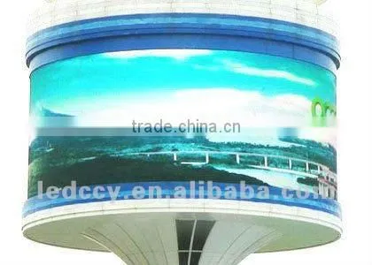 360 degree viewing angle P20mm column shaped advertising led screen