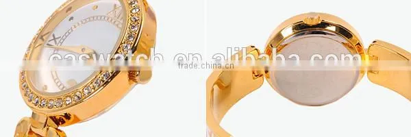 Fashion flower enameled cuff watch beautiful ladies bracelete watch